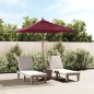 vidaXL Ombrellone da Giardino con Palo in Legno Bordeaux 198x198x231cm vidaXL Ombrellone da Giardino con Palo in Legno Bordeaux 198x198x231cm