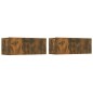 vidaXL Set di Mobili Porta TV 4 pz Rovere Fumo in Legno Multistrato vidaXL Set di Mobili Porta TV 4 pz Rovere Fumo in Legno Multistrato