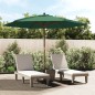vidaXL Ombrellone da Giardino con Palo in Legno Verde 299x240 cm vidaXL Ombrellone da Giardino con Palo in Legno Verde 299x240 cm