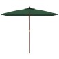 vidaXL Ombrellone da Giardino con Palo in Legno Verde 299x240 cm vidaXL Ombrellone da Giardino con Palo in Legno Verde 299x240 cm