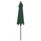 vidaXL Ombrellone da Giardino con Palo in Legno Verde 299x240 cm vidaXL Ombrellone da Giardino con Palo in Legno Verde 299x240 cm