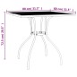 vidaXL Tavolo da Giardino Antracite 80x80x72,5 cm Rete d'Acciaio vidaXL Tavolo da Giardino Antracite 80x80x72,5 cm Rete d'Acciaio