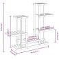 vidaXL Portafiori 95x25x96 cm in Legno Massello di Abete