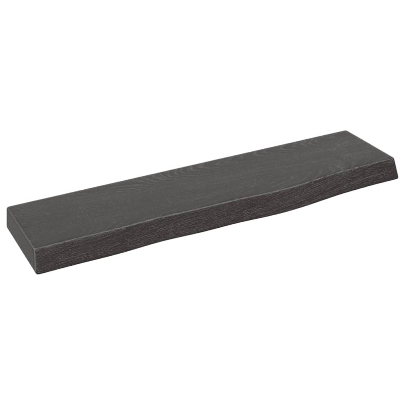 vidaXL Ripiano Muro Marrone Scuro 40x10x2 cm Massello Rovere Trattato vidaXL Ripiano Muro Marrone Scuro 40x10x2 cm Massello Rovere Trattato