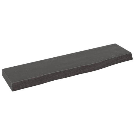 vidaXL Ripiano Muro Marrone Scuro 40x10x2 cm Massello Rovere Trattato