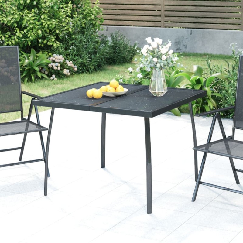 vidaXL Tavolo da Giardino Antracite 100x100x72 cm Rete d'Acciaio vidaXL Tavolo da Giardino Antracite 100x100x72 cm Rete d'Acciaio