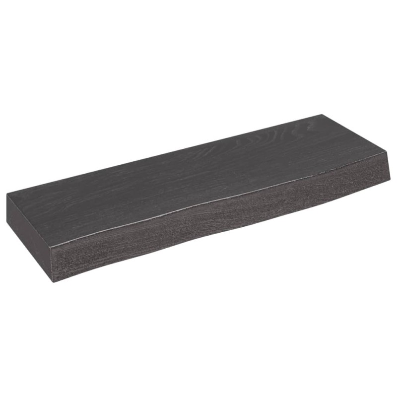 vidaXL Ripiano Muro Grigio Scuro 60x20x6 cm Massello Rovere Trattato vidaXL Ripiano Muro Grigio Scuro 60x20x6 cm Massello Rovere Trattato