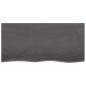 vidaXL Ripiano Marrone Scuro 100x50x(2-4) cm Massello Rovere Trattato vidaXL Ripiano Marrone Scuro 100x50x(2-4) cm Massello Rovere Trattato