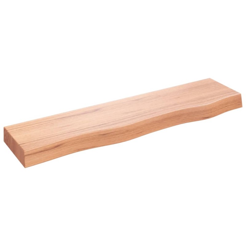 vidaXL Ripiano Muro Marrone Chiaro 80x20x6 cm Massello Rovere Trattato vidaXL Ripiano Muro Marrone Chiaro 80x20x6 cm Massello Rovere Trattato