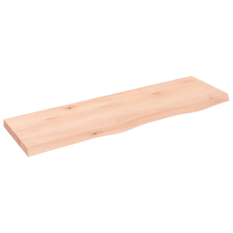 vidaXL Ripiano a Parete 100x30x4 cm Legno Massello Rovere Non Trattato vidaXL Ripiano a Parete 100x30x4 cm Legno Massello Rovere Non Trattato
