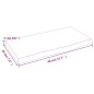 vidaXL Ripiano Muro Marrone Scuro 40x20x2 cm Massello Rovere Trattato