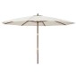 vidaXL Ombrellone da Giardino con Palo in Legno Sabbia 400x273 cm vidaXL Ombrellone da Giardino con Palo in Legno Sabbia 400x273 cm