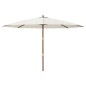 vidaXL Ombrellone da Giardino con Palo in Legno Sabbia 400x273 cm vidaXL Ombrellone da Giardino con Palo in Legno Sabbia 400x273 cm