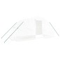 vidaXL Serra con Telaio in Acciaio Bianco 10 m² 5x2x2,3 m vidaXL Serra con Telaio in Acciaio Bianco 10 m² 5x2x2,3 m