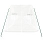 vidaXL Serra con Telaio in Acciaio Bianco 10 m² 5x2x2,3 m vidaXL Serra con Telaio in Acciaio Bianco 10 m² 5x2x2,3 m