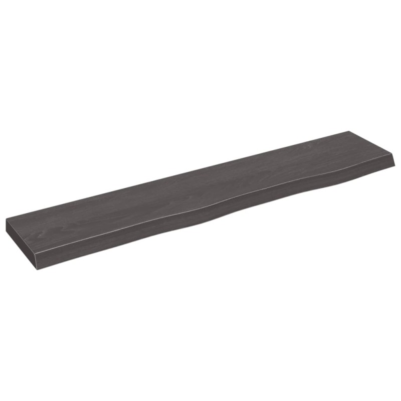 vidaXL Ripiano Muro Grigio Scuro 100x20x4 cm Massello Rovere Trattato vidaXL Ripiano Muro Grigio Scuro 100x20x4 cm Massello Rovere Trattato