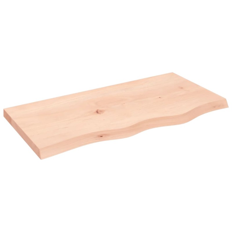 vidaXL Ripiano a Parete 80x40x4 cm Legno Massello Rovere Non Trattato vidaXL Ripiano a Parete 80x40x4 cm Legno Massello Rovere Non Trattato