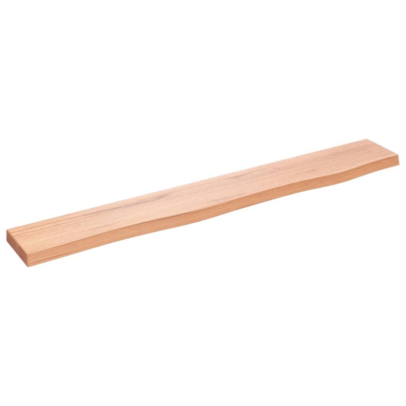 vidaXL Ripiano Muro Marrone Chiaro 80x10x2 cm Massello Rovere Trattato vidaXL Ripiano Muro Marrone Chiaro 80x10x2 cm Massello Rovere Trattato