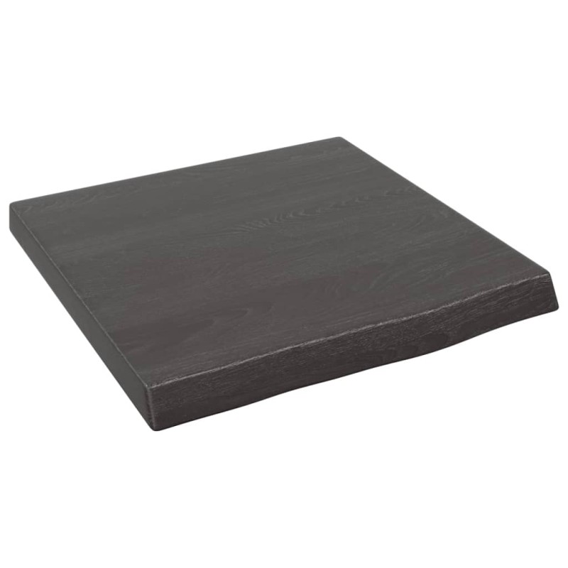 vidaXL Ripiano Muro Grigio Scuro 40x40x4 cm Massello Rovere Trattato vidaXL Ripiano Muro Grigio Scuro 40x40x4 cm Massello Rovere Trattato