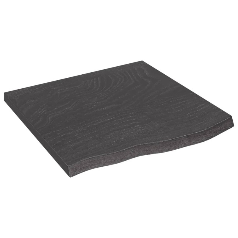 vidaXL Ripiano Muro Grigio Scuro 60x60x4 cm Massello Rovere Trattato vidaXL Ripiano Muro Grigio Scuro 60x60x4 cm Massello Rovere Trattato