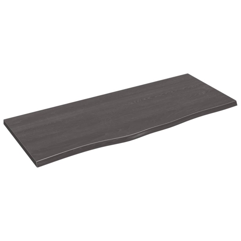 vidaXL Ripiano Muro Grigio Scuro 100x40x2 cm Massello Rovere Trattato vidaXL Ripiano Muro Grigio Scuro 100x40x2 cm Massello Rovere Trattato