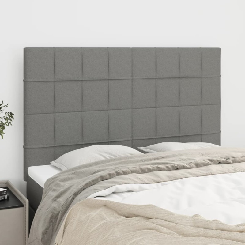 vidaXL Testiere 4 pz Grigio Scuro 72x5x78/88 cm in Tessuto
