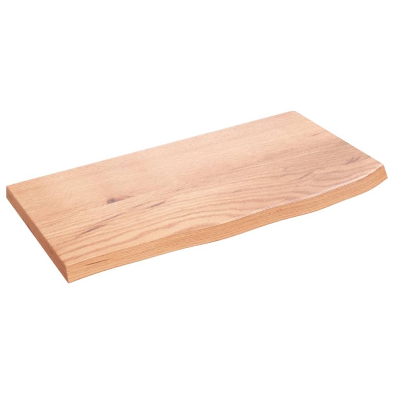 vidaXL Ripiano Muro Marrone Chiaro 60x30x2 cm Massello Rovere Trattato vidaXL Ripiano Muro Marrone Chiaro 60x30x2 cm Massello Rovere Trattato