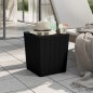 vidaXL Tavolo da Giardino con Coperchio Rimovibile Polipropilene Nero vidaXL Tavolo da Giardino con Coperchio Rimovibile Polipropilene Nero