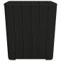 vidaXL Tavolo da Giardino con Coperchio Rimovibile Polipropilene Nero vidaXL Tavolo da Giardino con Coperchio Rimovibile Polipropilene Nero