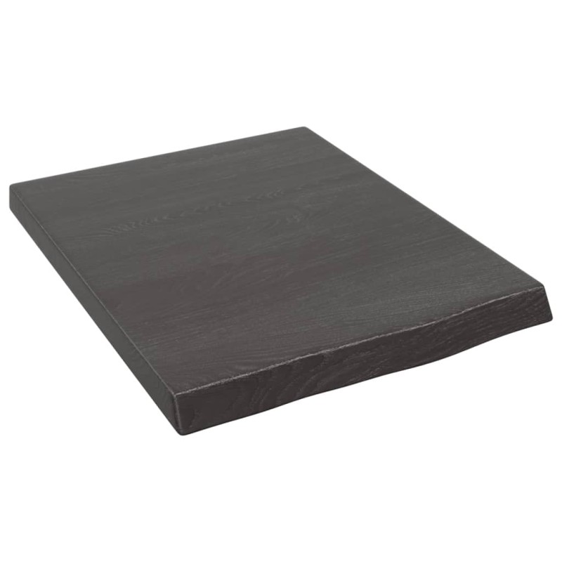 vidaXL Ripiano Muro Grigio Scuro 40x50x4 cm Massello Rovere Trattato vidaXL Ripiano Muro Grigio Scuro 40x50x4 cm Massello Rovere Trattato