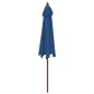 vidaXL Ombrellone da Giardino con Palo in Legno Azzurro 299x240 cm vidaXL Ombrellone da Giardino con Palo in Legno Azzurro 299x240 cm