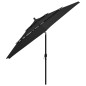 Ombrellone a 3 Livelli con Palo in Alluminio Nero 3,5 m Ombrellone a 3 Livelli con Palo in Alluminio Nero 3,5 m