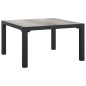 vidaXL Tavolino da Giardino Grigio 55x55x31 cm DPC e Acciaio vidaXL Tavolino da Giardino Grigio 55x55x31 cm DPC e Acciaio