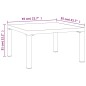 vidaXL Tavolino da Giardino Grigio 55x55x31 cm DPC e Acciaio vidaXL Tavolino da Giardino Grigio 55x55x31 cm DPC e Acciaio