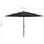 Ombrellone a 3 Livelli con Palo in Alluminio Nero 3,5 m Ombrellone a 3 Livelli con Palo in Alluminio Nero 3,5 m