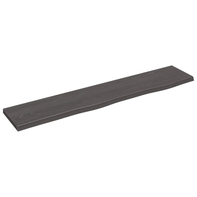 vidaXL Ripiano Muro Grigio Scuro 100x20x2 cm Massello Rovere Trattato vidaXL Ripiano Muro Grigio Scuro 100x20x2 cm Massello Rovere Trattato