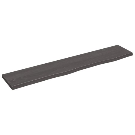 vidaXL Ripiano Muro Grigio Scuro 100x20x2 cm Massello Rovere Trattato