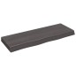 vidaXL Ripiano Marrone Scuro 80x30x(2-6) cm Massello Rovere Trattato vidaXL Ripiano Marrone Scuro 80x30x(2-6) cm Massello Rovere Trattato