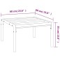 vidaXL Tavolino da Giardino Nero 60x60x35 cm Acciaio vidaXL Tavolino da Giardino Nero 60x60x35 cm Acciaio