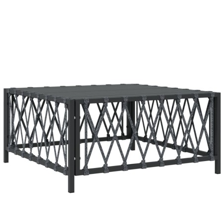 vidaXL Tavolo da Giardino Antracite 70x70x34 cm in Tessuto Intrecciato