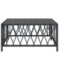 vidaXL Tavolo da Giardino Antracite 70x70x34 cm in Tessuto Intrecciato vidaXL Tavolo da Giardino Antracite 70x70x34 cm in Tessuto Intrecciato