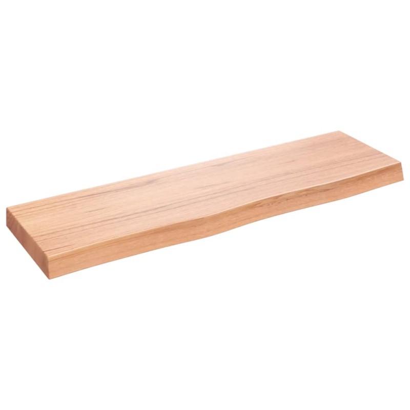 vidaXL Ripiano Muro Marrone Chiaro 100x30x6cm Massello Rovere Trattato vidaXL Ripiano Muro Marrone Chiaro 100x30x6cm Massello Rovere Trattato