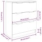 Credenze 3 pz Rovere Fumo in Legno Multistrato Credenze 3 pz Rovere Fumo in Legno Multistrato