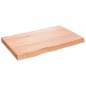 vidaXL Ripiano Muro Marrone Chiaro 80x50x6 cm Massello Rovere Trattato vidaXL Ripiano Muro Marrone Chiaro 80x50x6 cm Massello Rovere Trattato