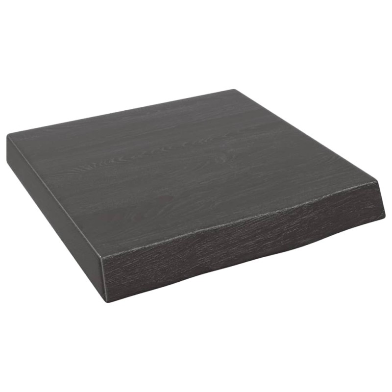 vidaXL Ripiano Muro Grigio Scuro 40x40x6 cm Massello Rovere Trattato vidaXL Ripiano Muro Grigio Scuro 40x40x6 cm Massello Rovere Trattato