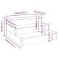 vidaXL Fioriera Rialzata da Giardino 120x120x56cm Legno Massello Abete