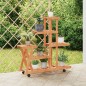 vidaXL Portafiori con Ruote 95x25x101 cm in Legno Massello di Abete vidaXL Portafiori con Ruote 95x25x101 cm in Legno Massello di Abete