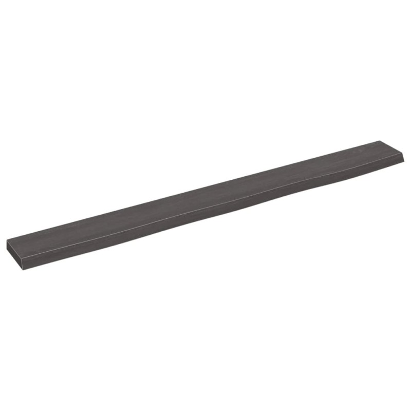 vidaXL Ripiano Muro Grigio Scuro 100x10x2 cm Massello Rovere Trattato vidaXL Ripiano Muro Grigio Scuro 100x10x2 cm Massello Rovere Trattato