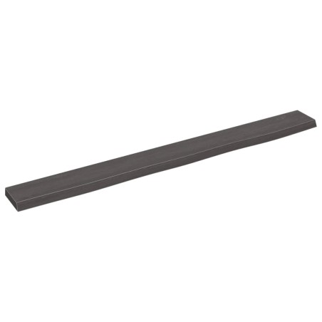 vidaXL Ripiano Muro Grigio Scuro 100x10x2 cm Massello Rovere Trattato