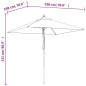 vidaXL Ombrellone da Giardino con Palo in Legno Verde 198x198x231 cm vidaXL Ombrellone da Giardino con Palo in Legno Verde 198x198x231 cm